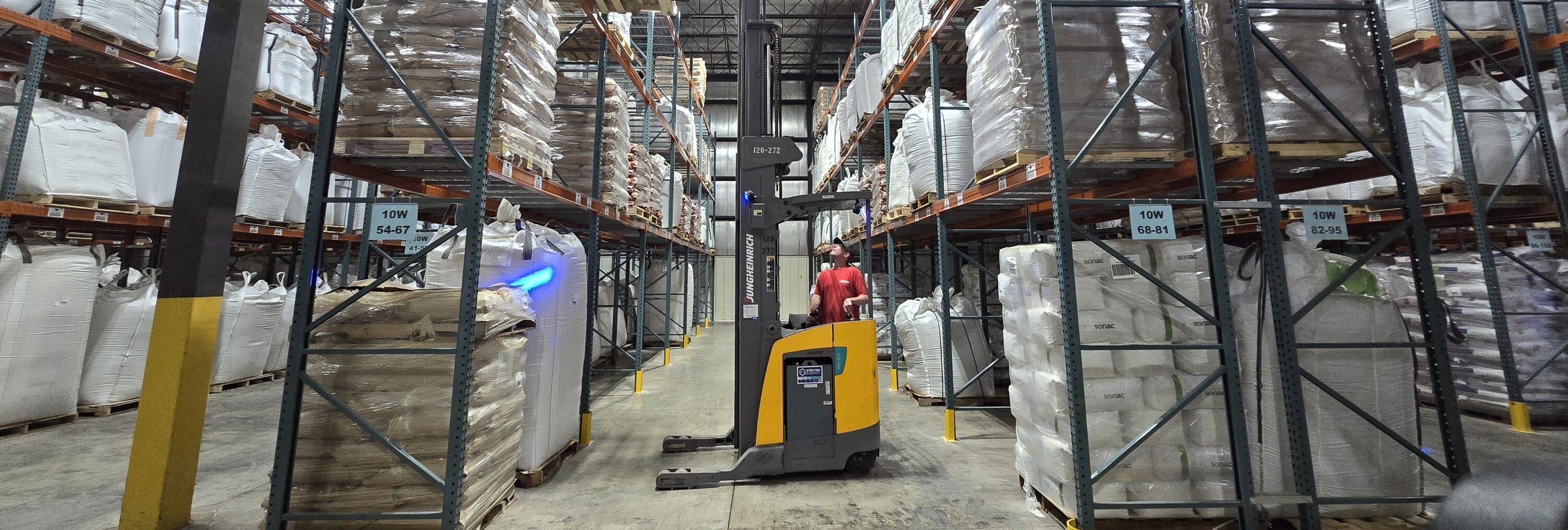 Forklift in a Milwaukee-area warehouse
